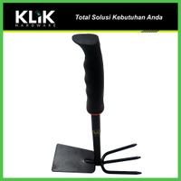 Pacul Garuk Mini Besi 2 Fungsi Gagang Karet Alat Berkebun Garden Tool