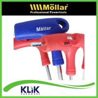 Mollar Kunci L Hexagonal 6 mm Model T Handle Crome Vanadium Buka Baud Piringan Cakram Motor