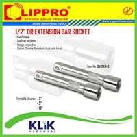 Lippro Extension Bar 3 Inch 75 mm x DR 1/2 Inch - Sambungan Kunci Sok Shock Sock