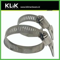 Klem Selang Kuping Stainless Taiwan - Hose Clamp Steel Handle Pilih Ukuran 1 1/2 & 2 Inch
