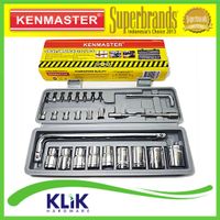 Kenmaster Kunci Shock Sock Sok Set 27 Pcs Motor 1/4 1/2 Inch 4 - 21 mm