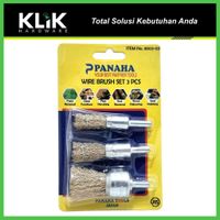 Panaha Sikat Kawat Bor Grinder Gerinda Set 3 Pcs Wire Brush 12 19 24 mm