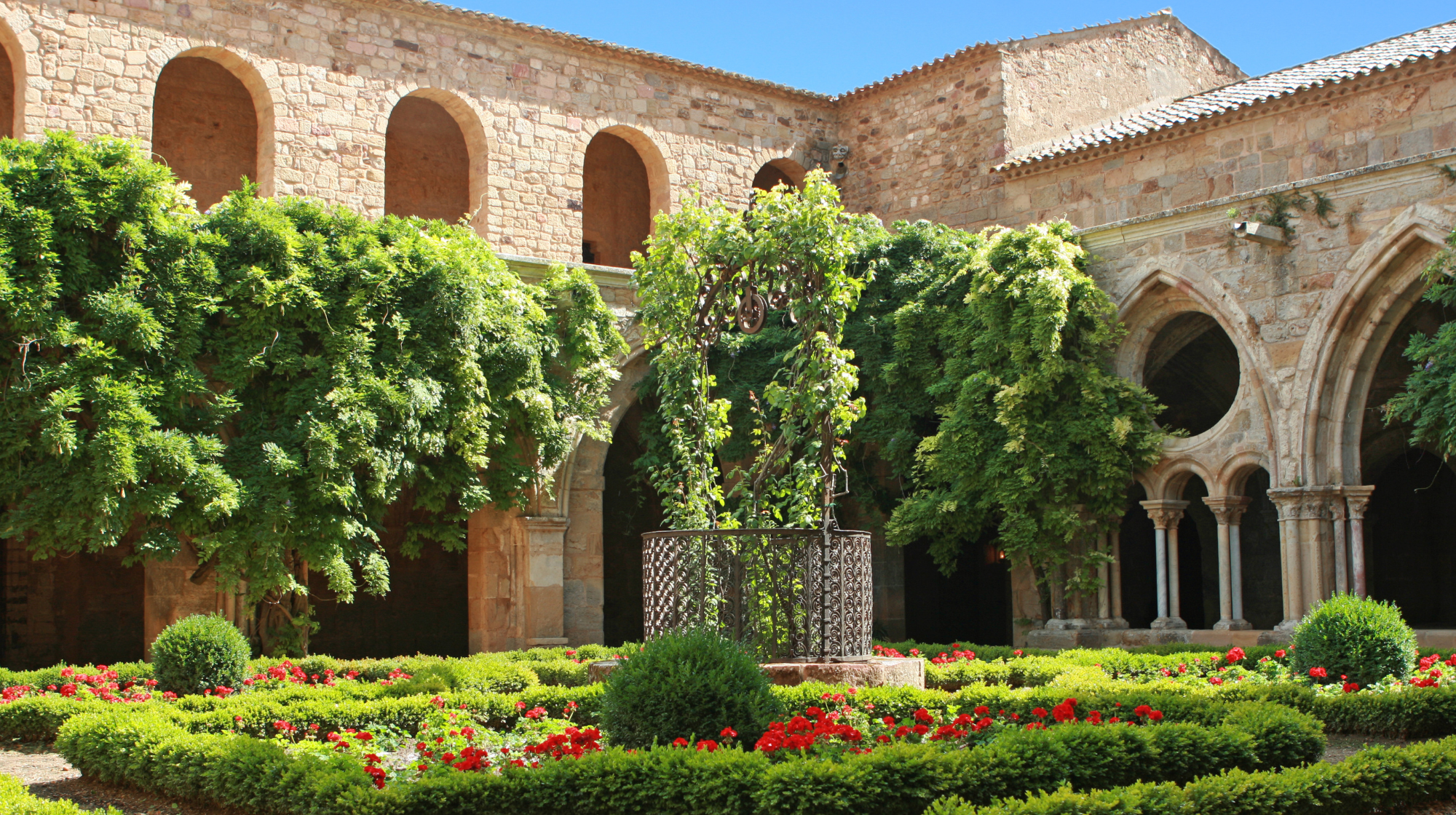 Cloister garden at Saint-Paul-de-Mausole in Saint-Rémy-de-Provence