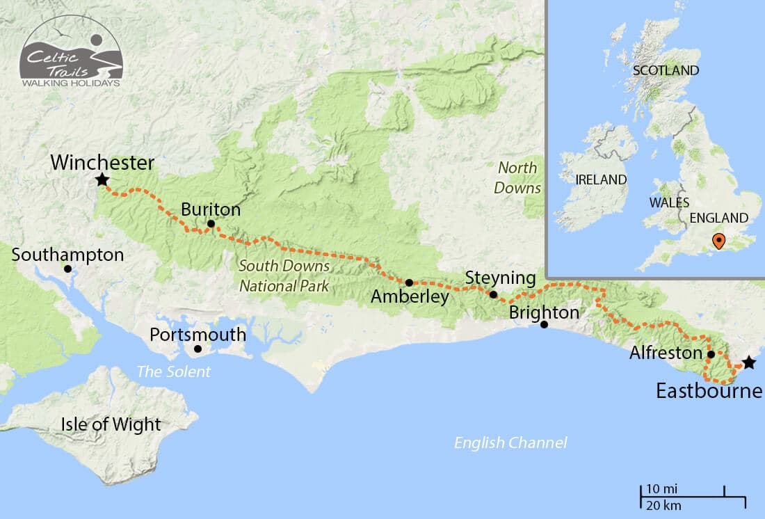 South Downs Way walk map