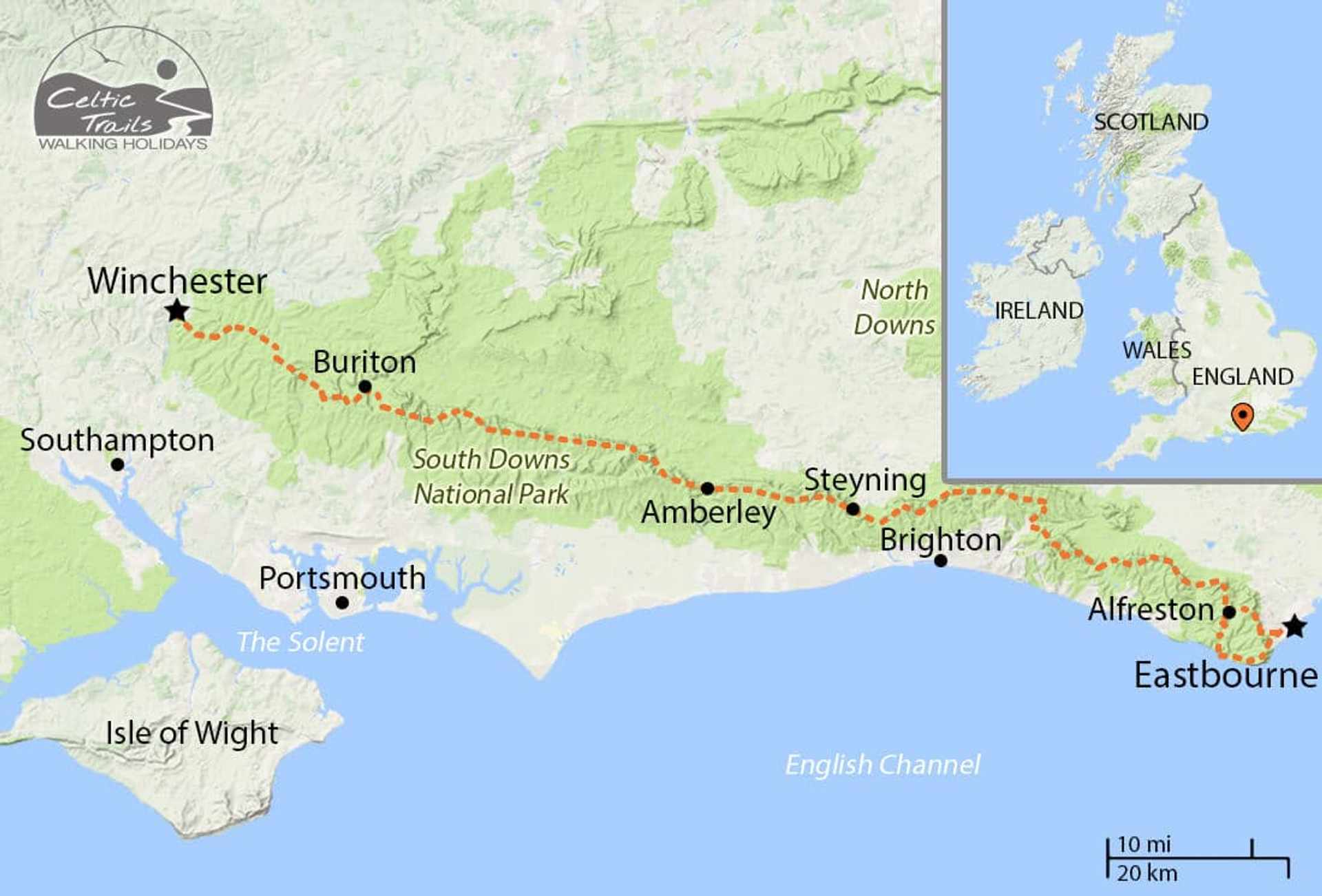 South Downs Way walk map