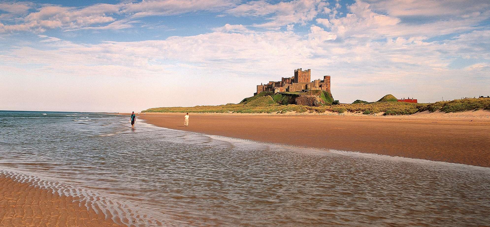 Image of Bamburgh Castle, along the shorline