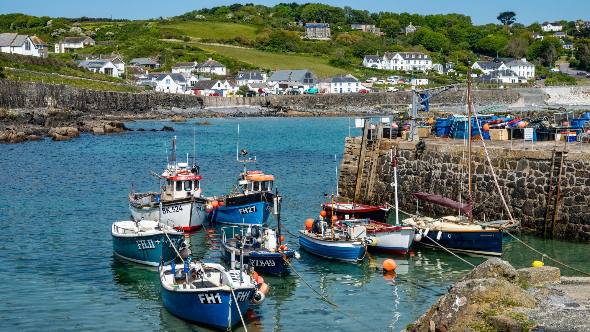 Fishing Village of Coverack on South West Coast