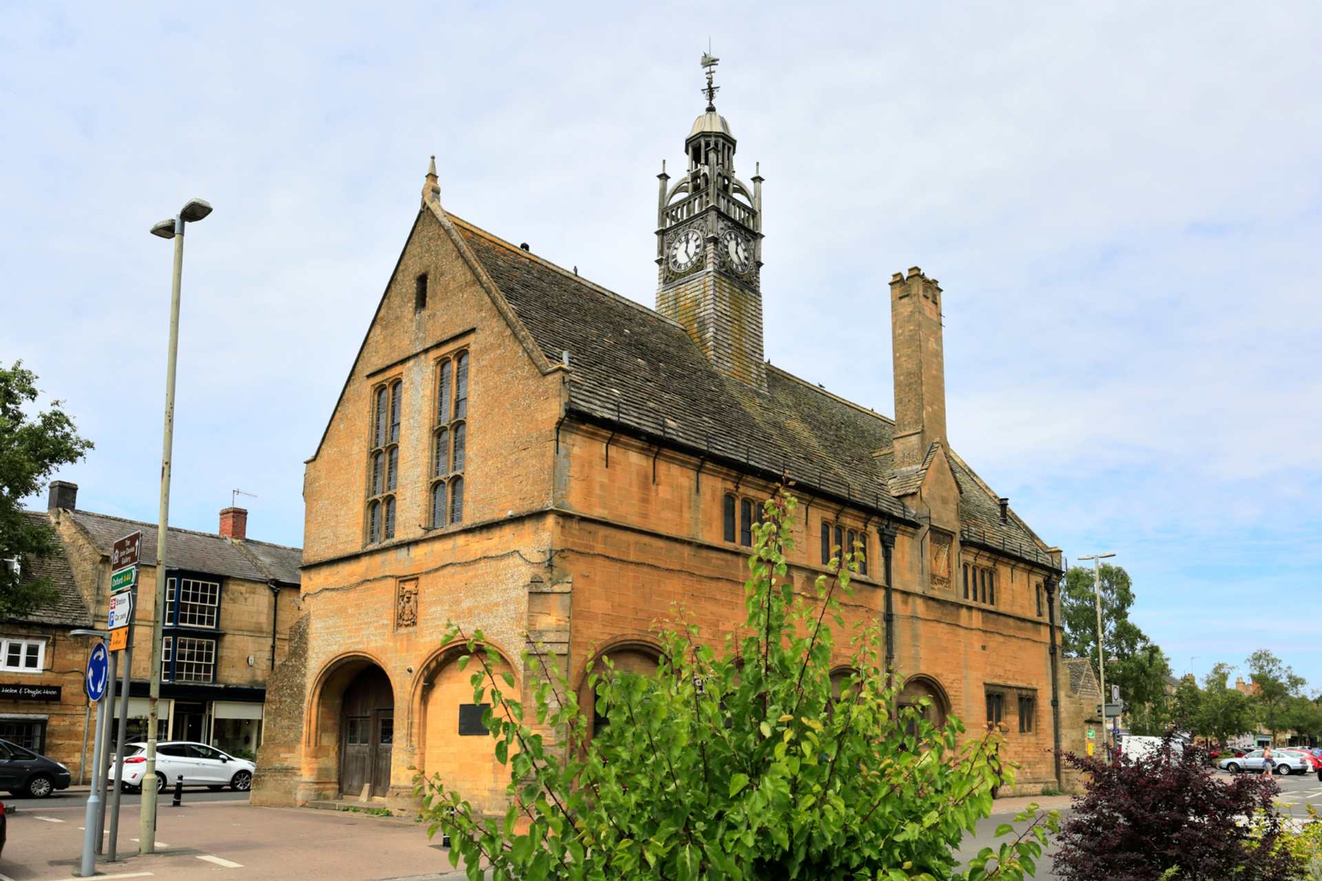 Historic stone market building in Moreton-in-Marsh.