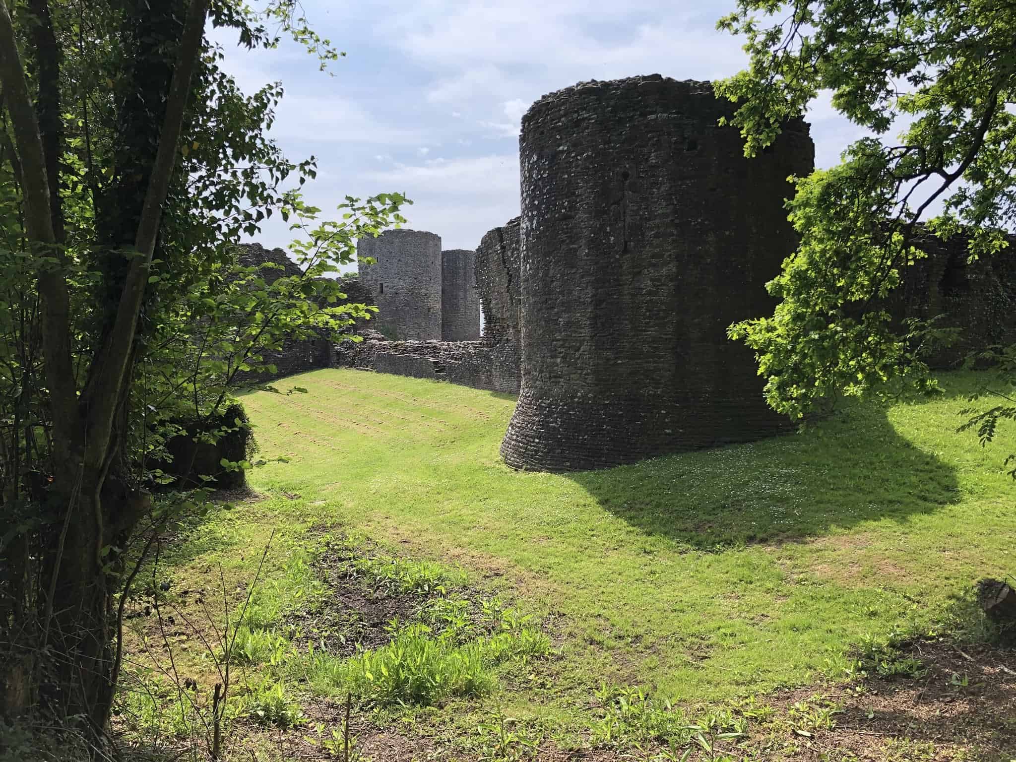 White Castle ruins in the Welsh Marches on the Offa’s Dyke Path walking holiday