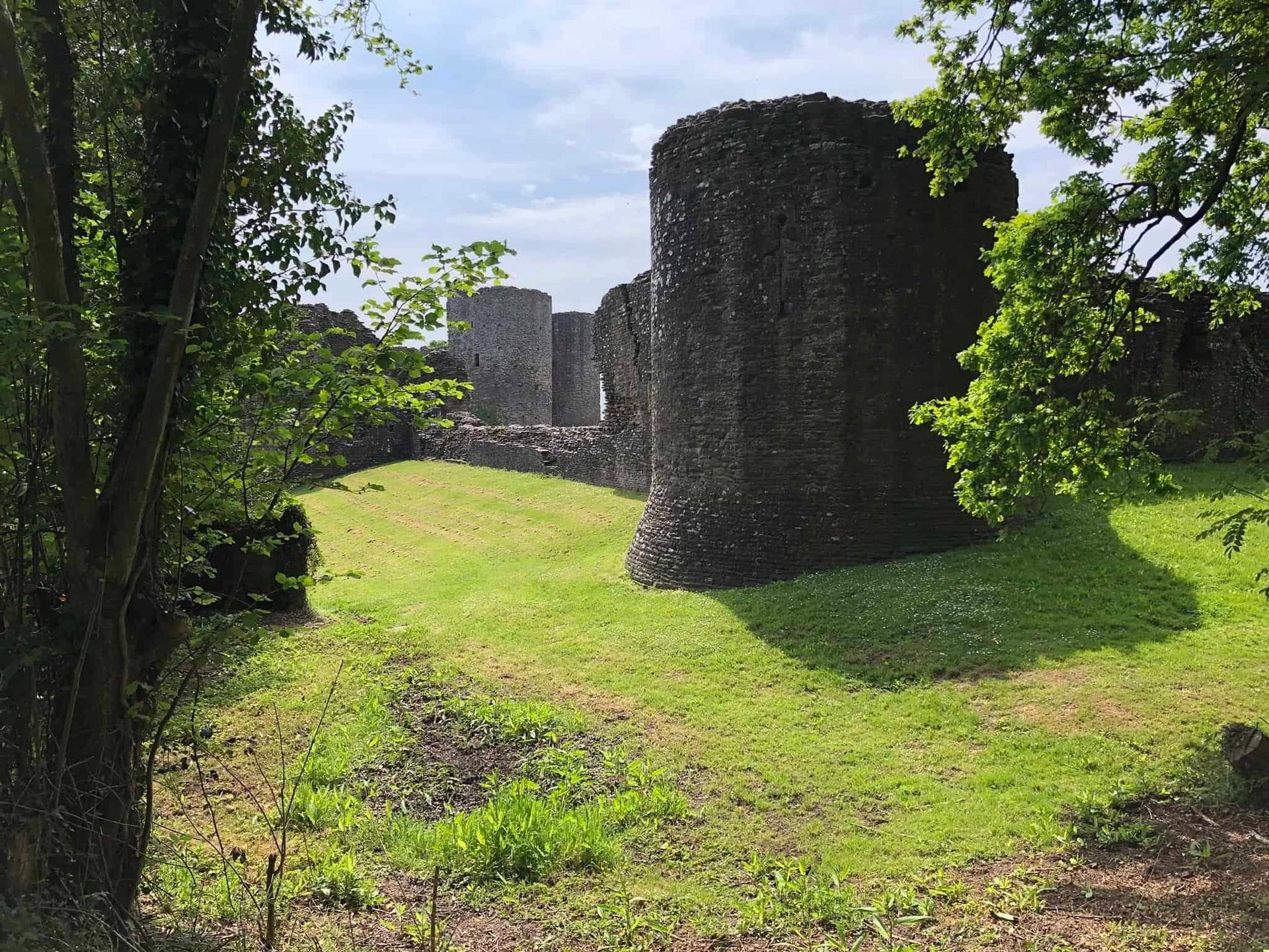White Castle ruins in the Welsh Marches on the Offa’s Dyke Path walking holiday