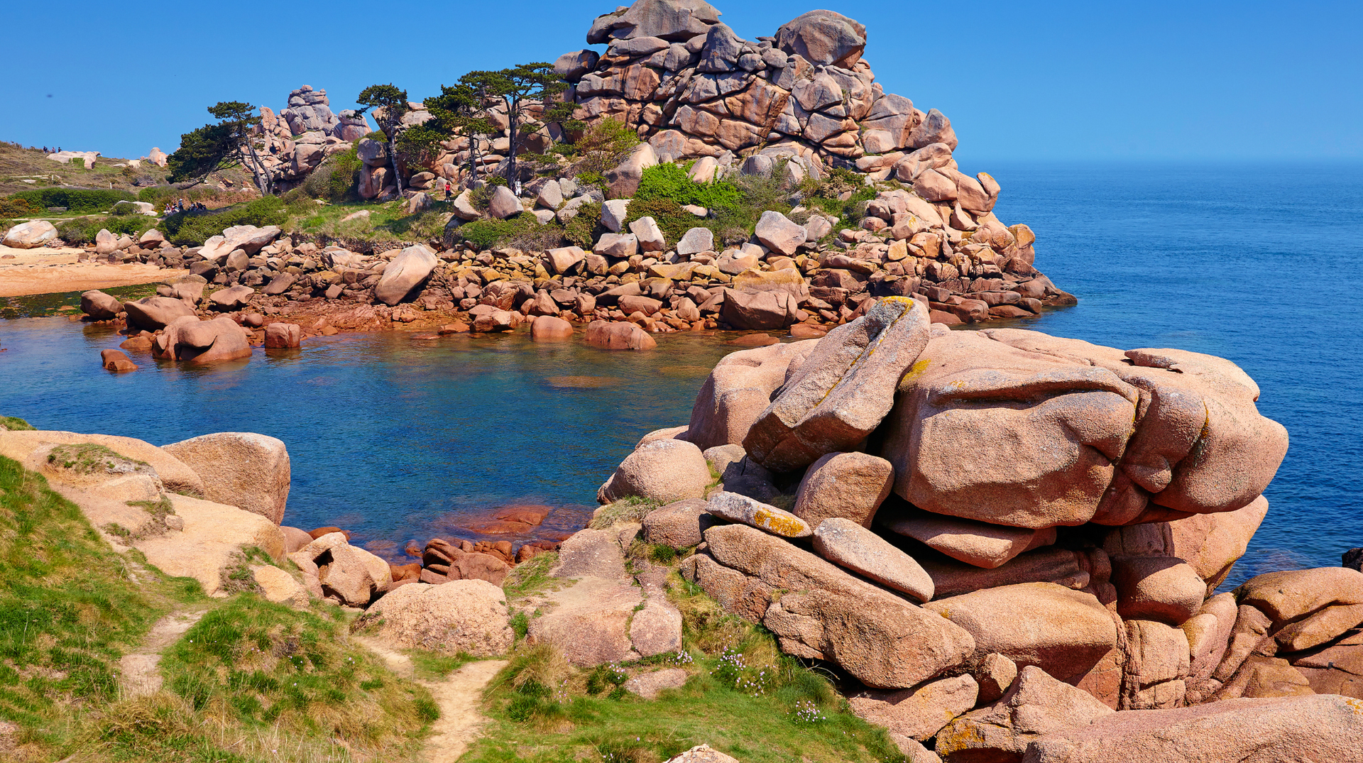 Pink granite coast of Brittany