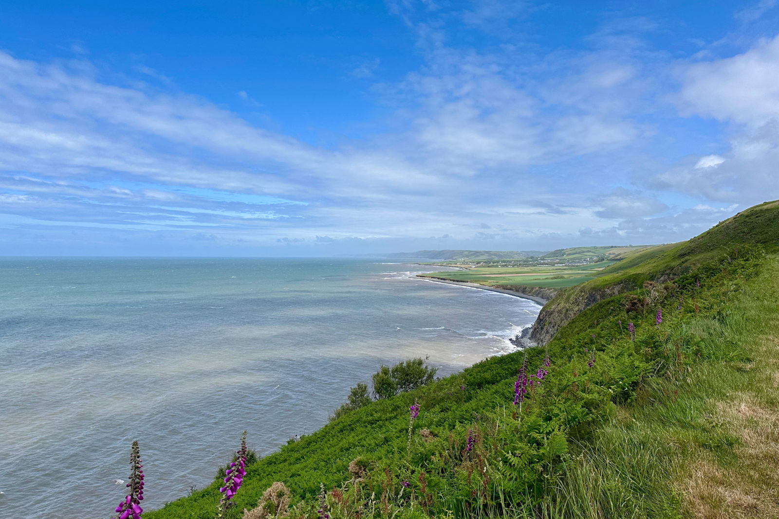 View along the Ceredigion coast from the coast path