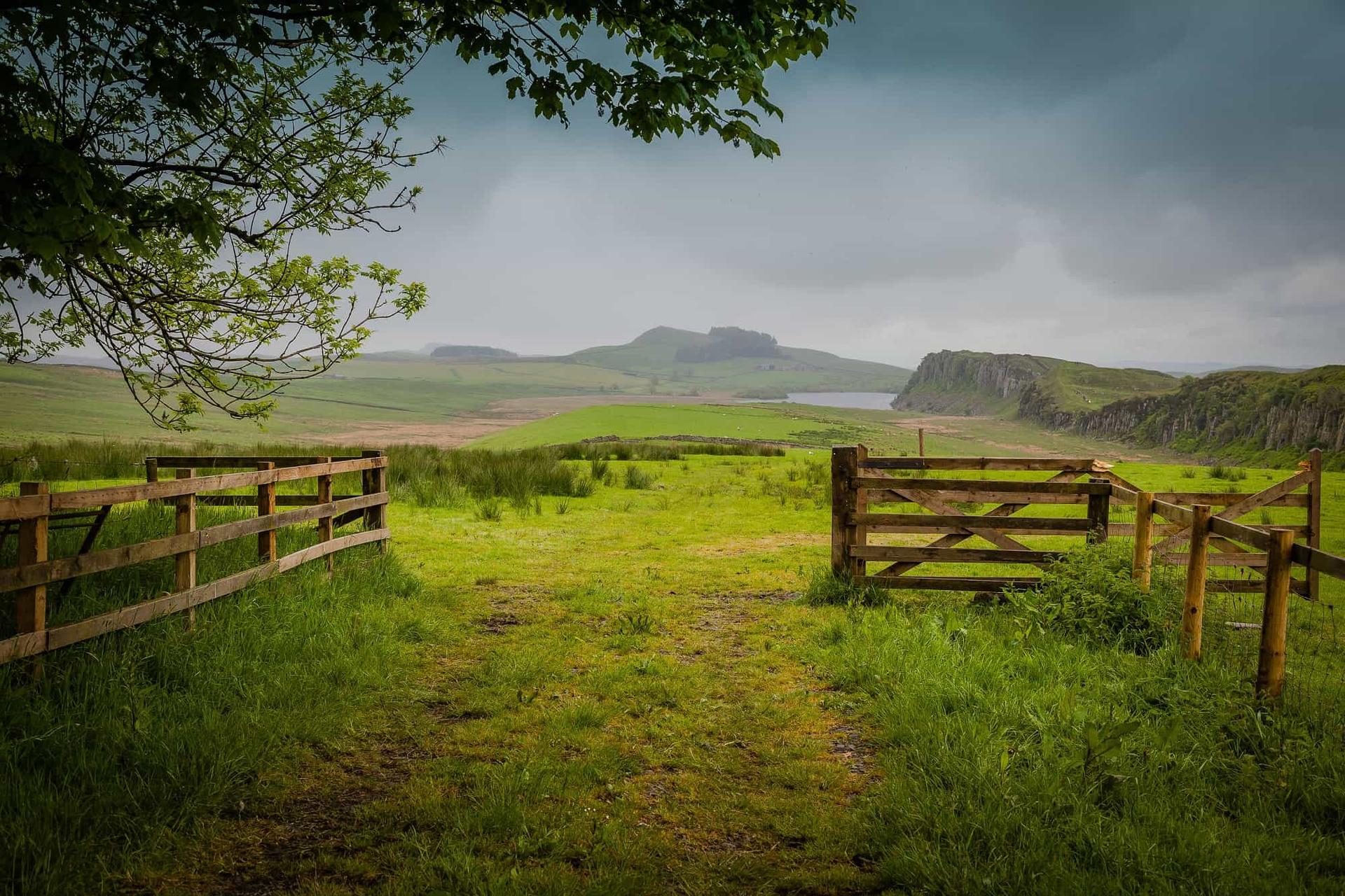 View towards Crag Lough and the Whin Sill escarpment on Hadrian’s Wall Path