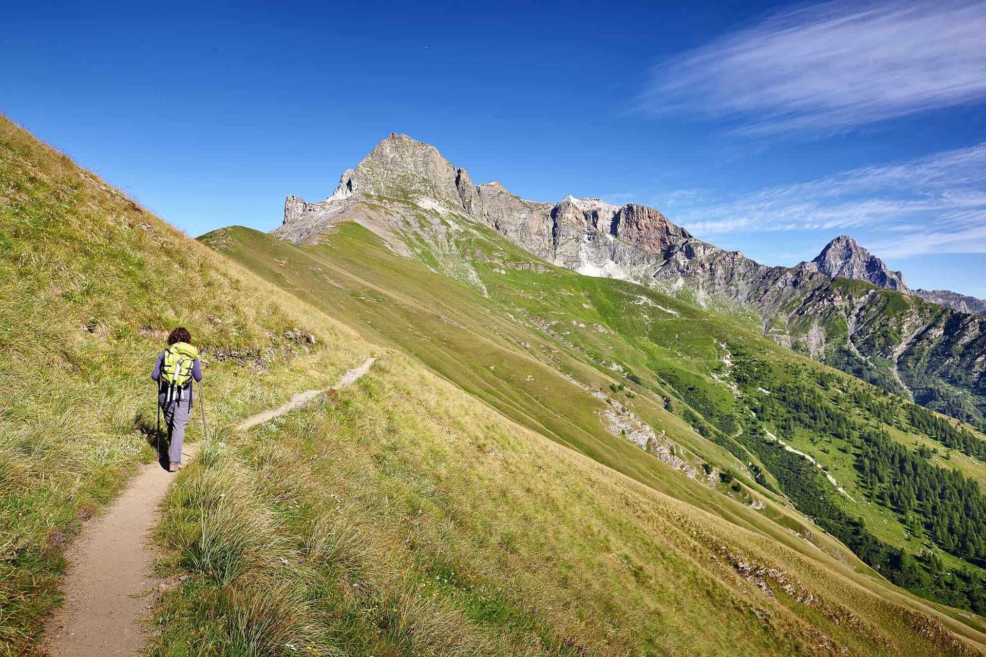 Italian mountain walking trail