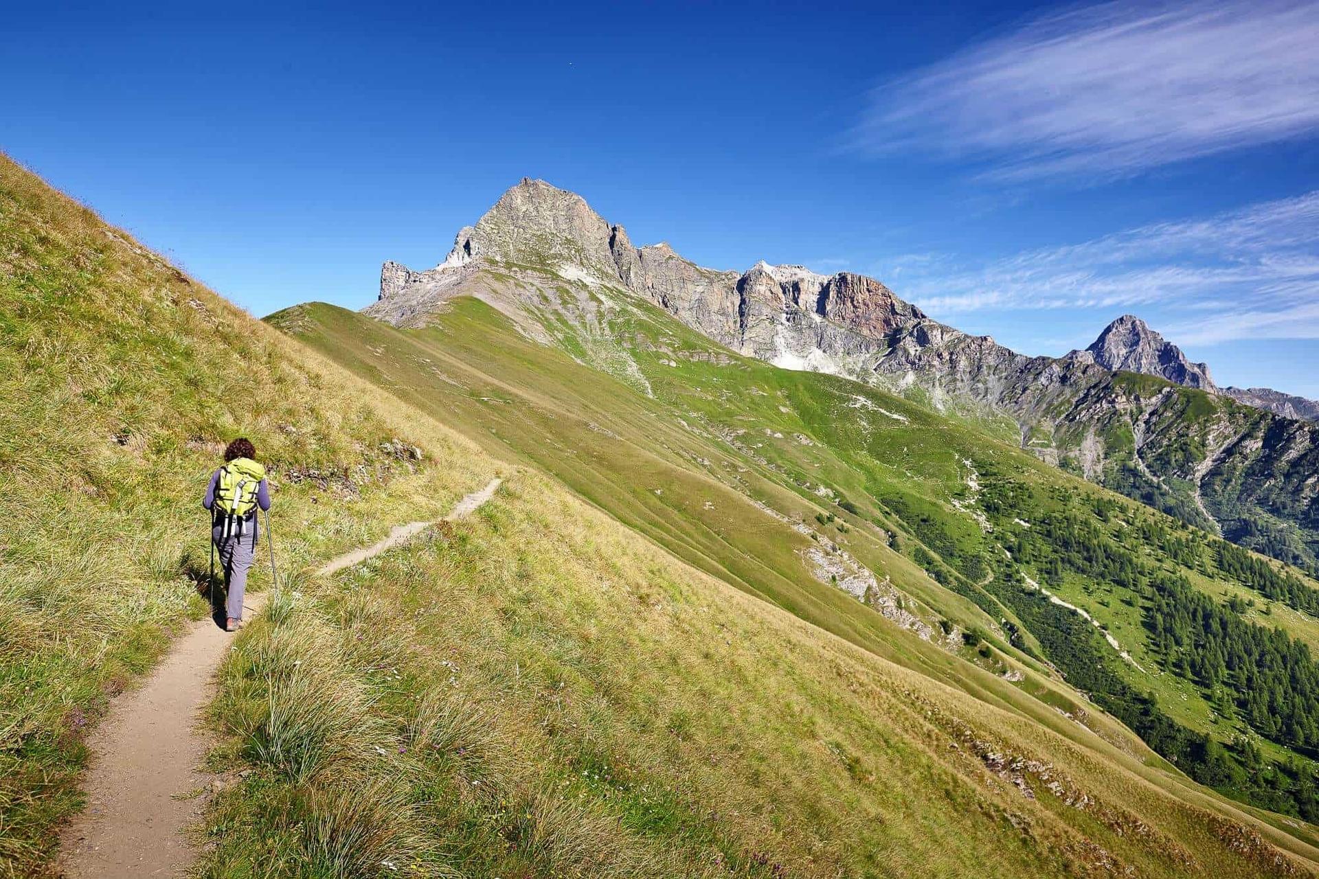Italian mountain walking trail
