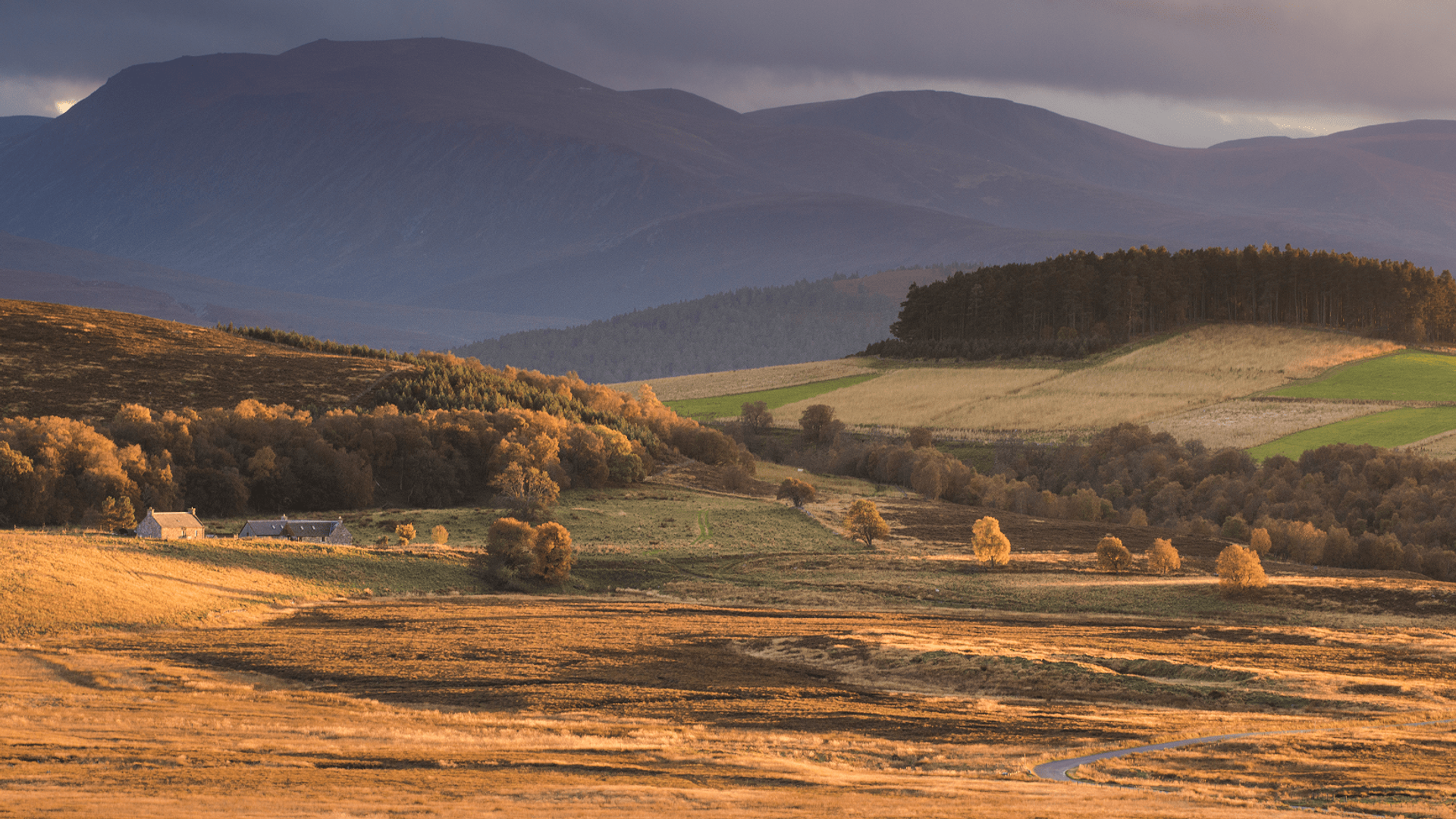 Corriechullie Farm and the Cairngorm Mountains, Grantown-on-Spey