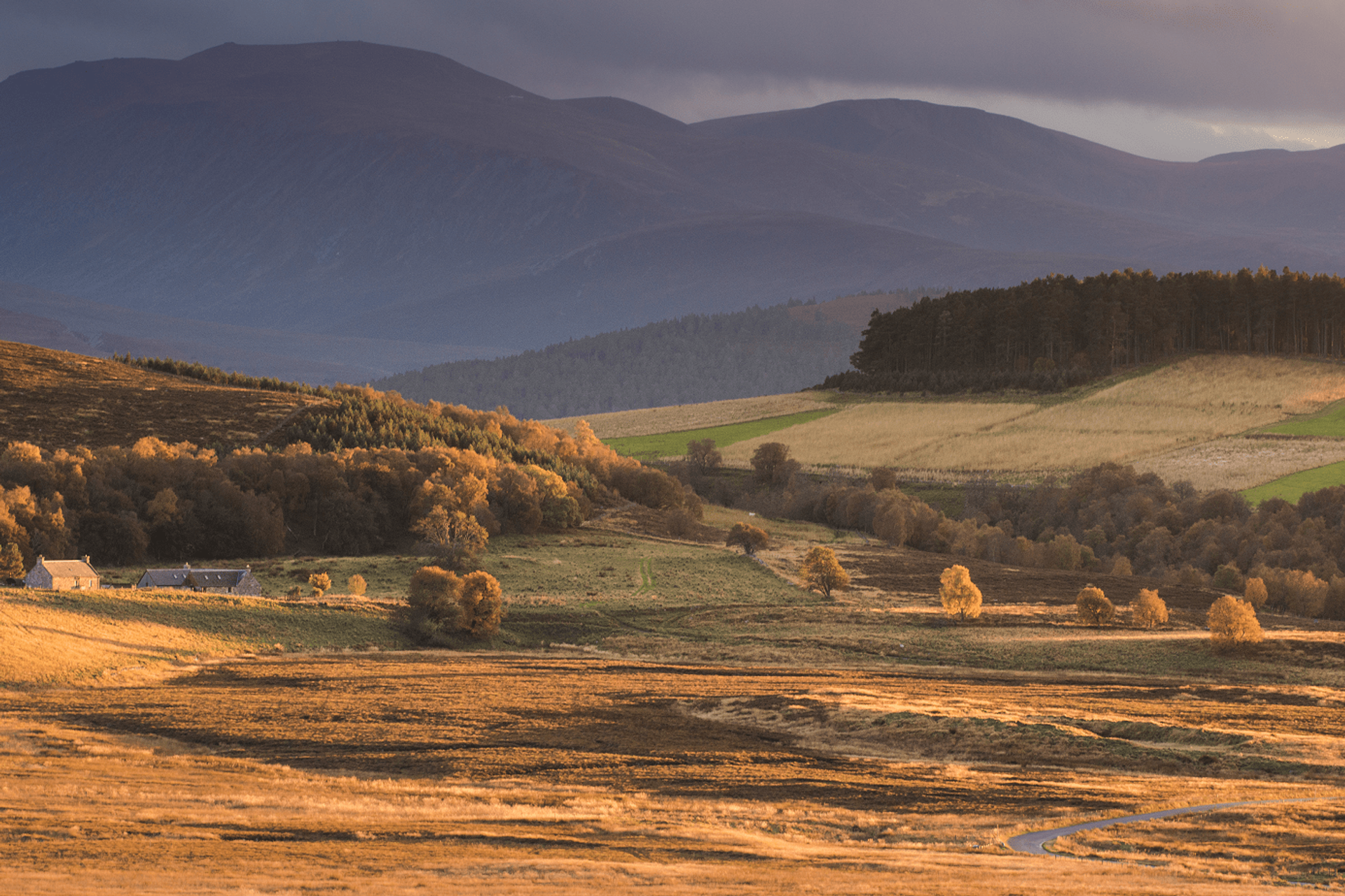 Corriechullie Farm and the Cairngorm Mountains, Grantown-on-Spey