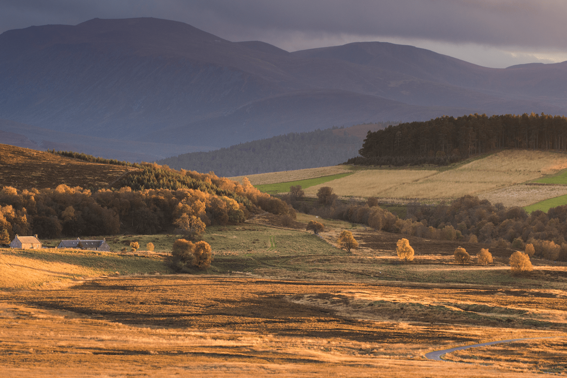 Corriechullie Farm and the Cairngorm Mountains, Grantown-on-Spey