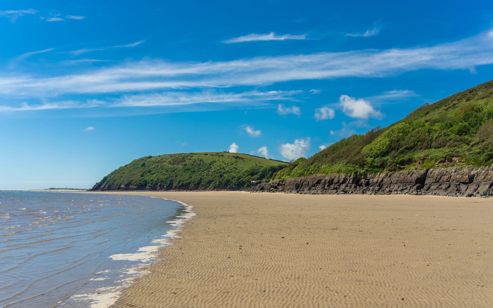 View of LLansteffan beach