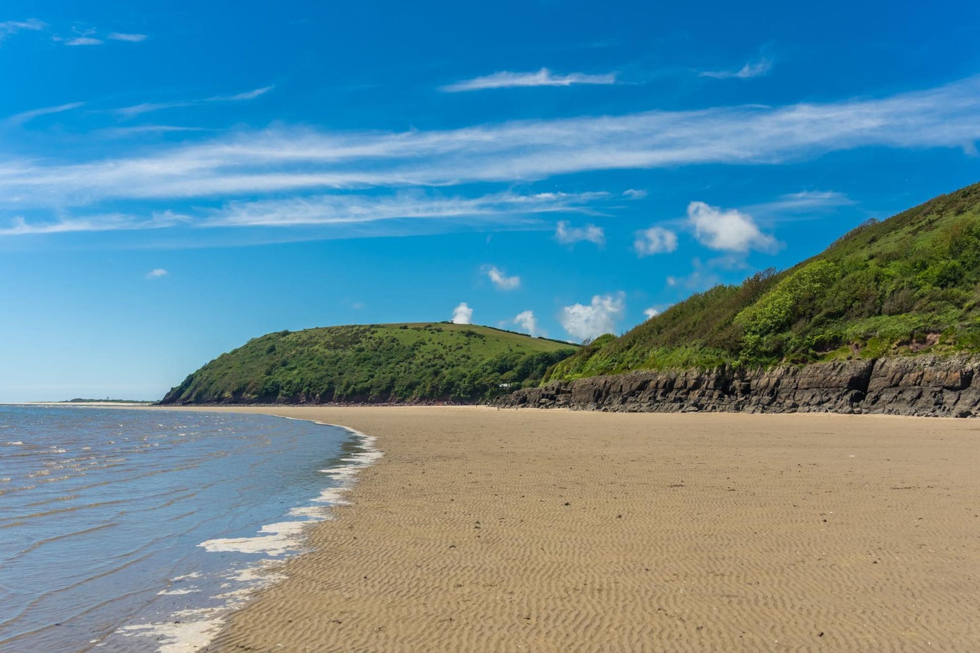 View of LLansteffan beach