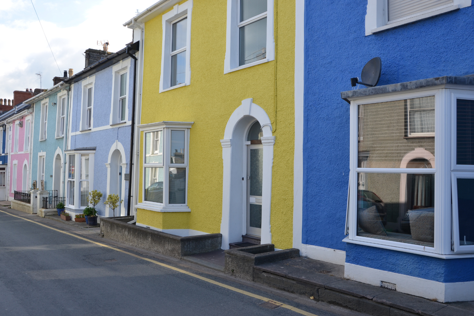 Colourful houses in Aberystwyth, Ceredigion