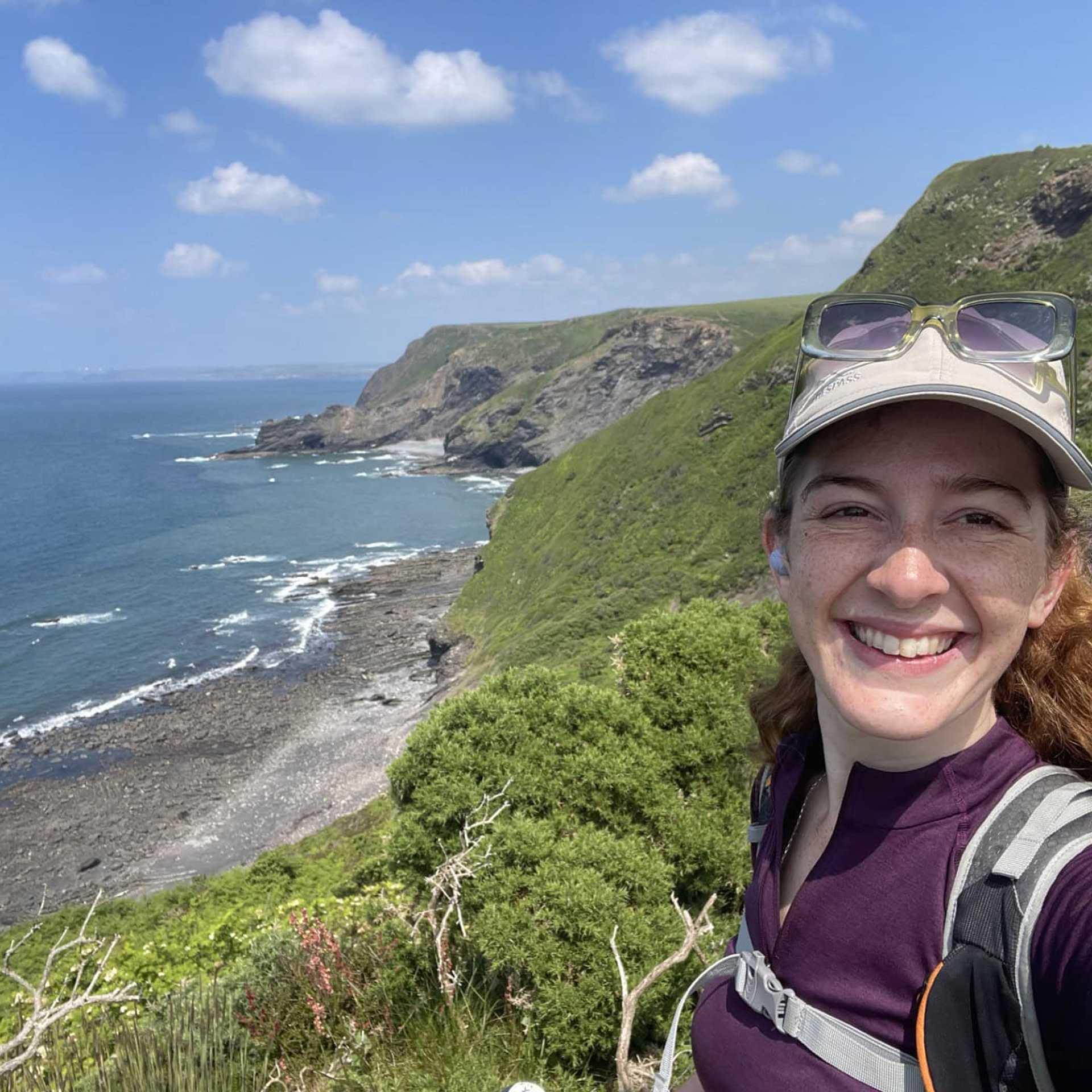Selfie on a coast path