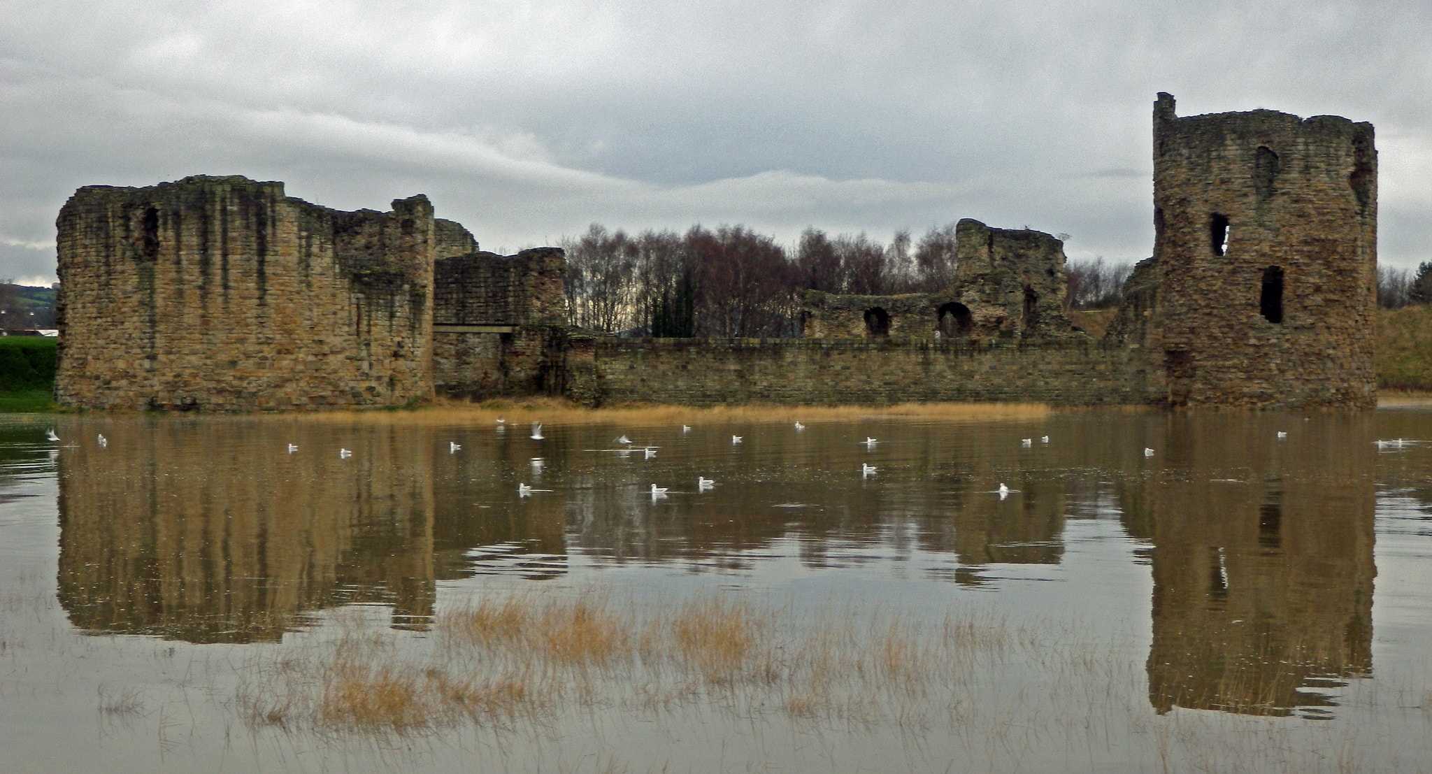 Flint Castle at (very) High Tide, North Wales Coast Path Gallery © Andrew