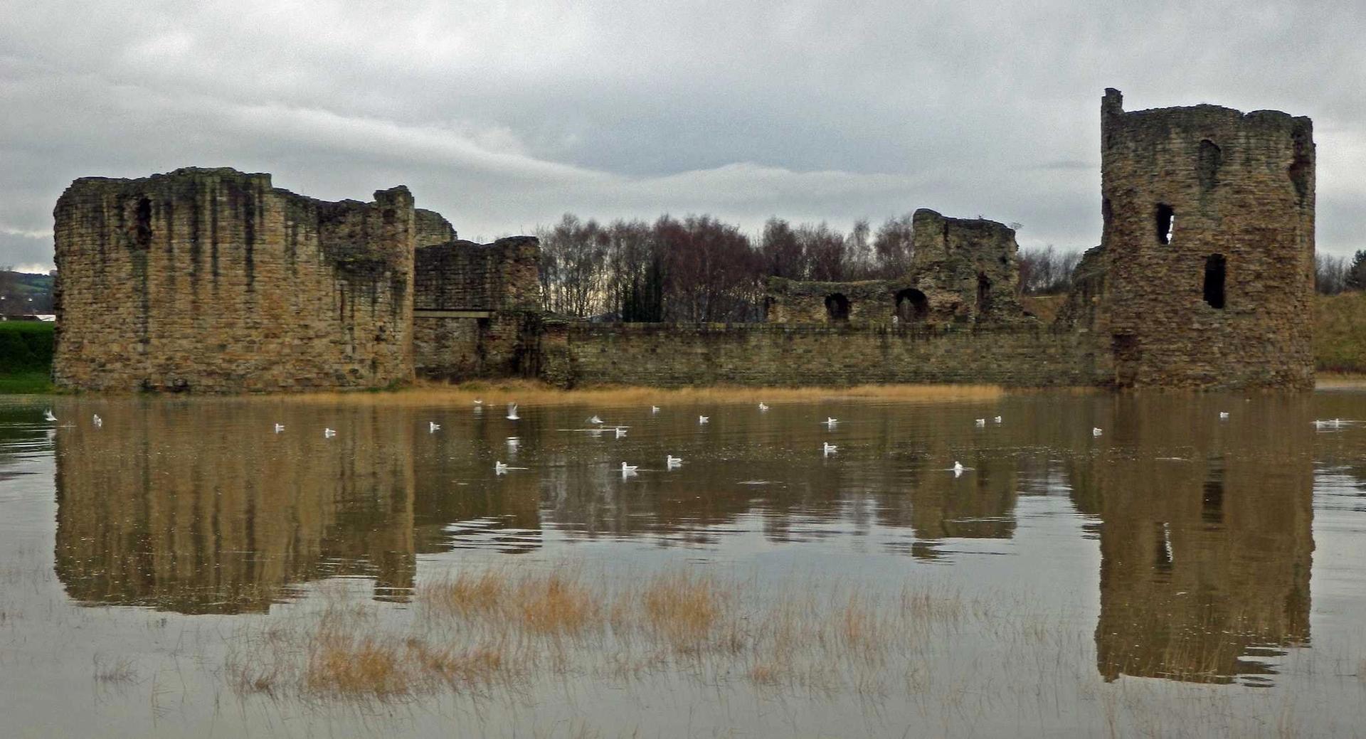 Flint Castle at (very) High Tide, North Wales Coast Path Gallery © Andrew