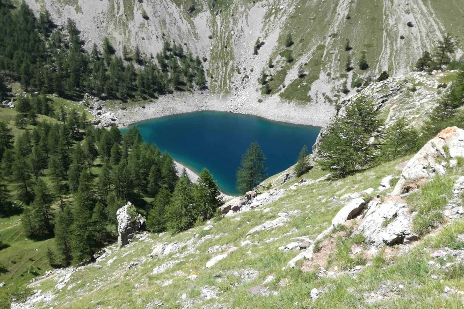 Lago di Visaisa (Visaisa Lake), a high-altitude alpine lake nestled in the Maira Valley