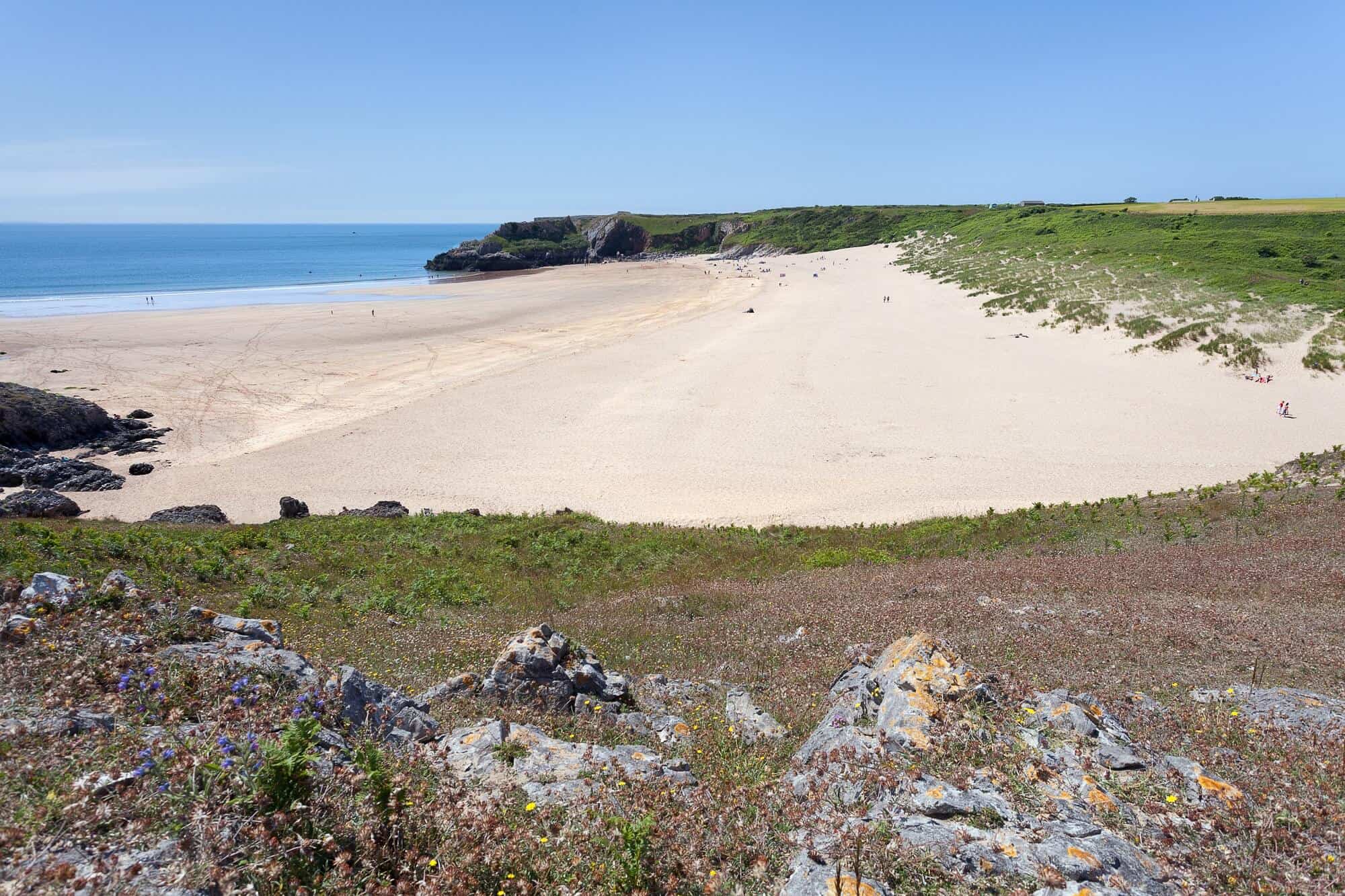 Pembrokeshire Coast Path view over beach