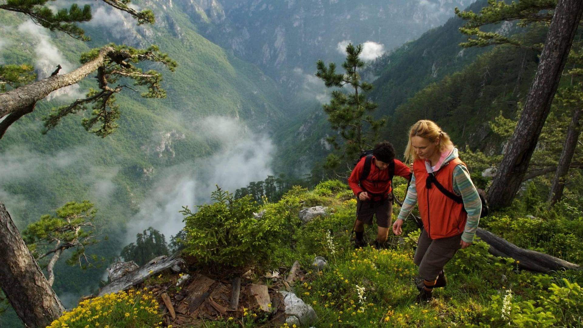 Walkers in a Croatian valley