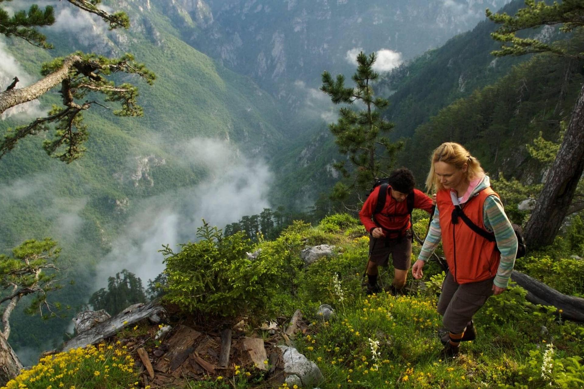 Walkers in a Croatian valley