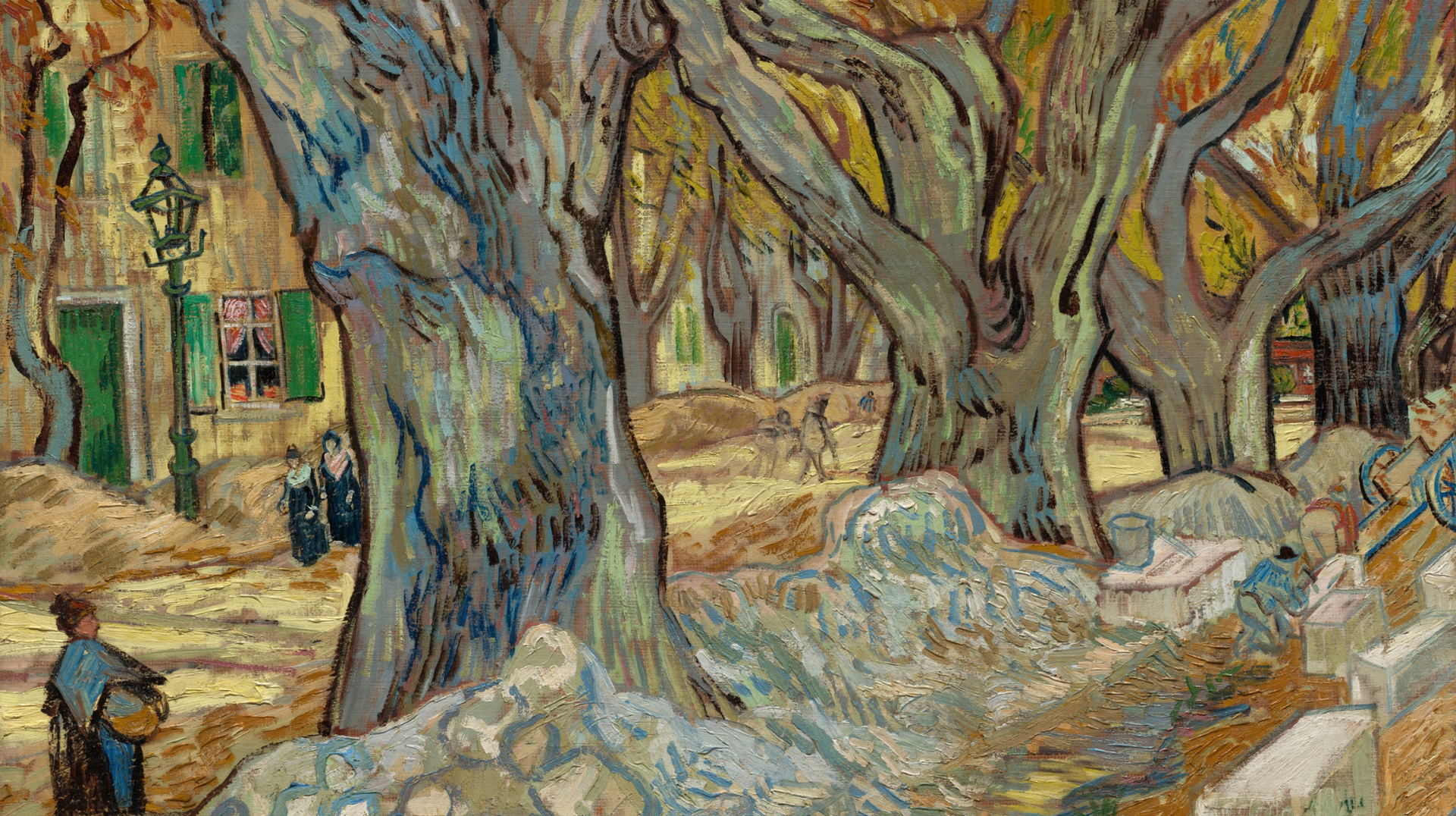 Vincent van Gogh's The Large Plane Trees, painted at Saint-Rémy-de-Provence