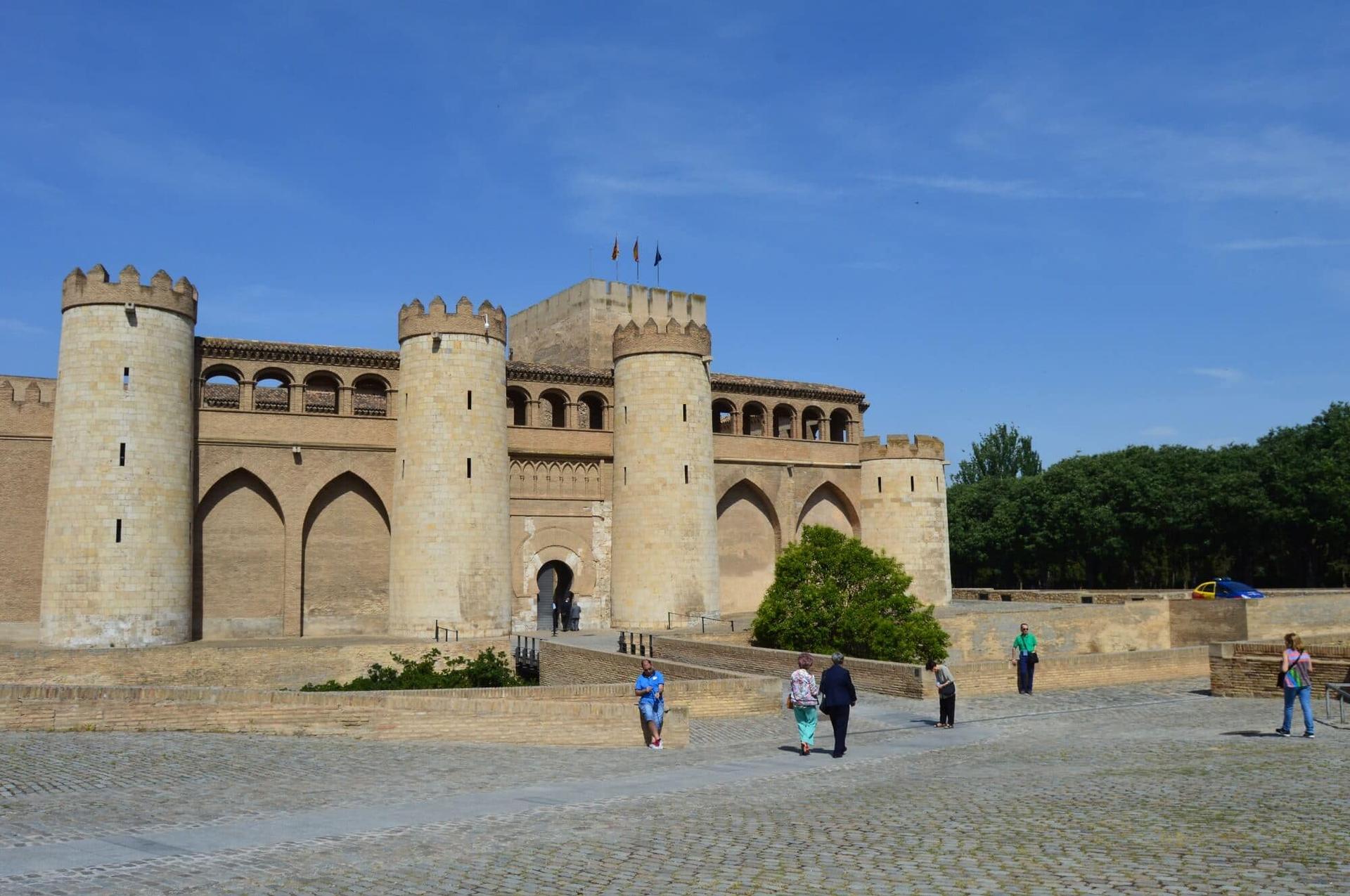 Aljafería Palace in Zaragoza, Aragon, Spain