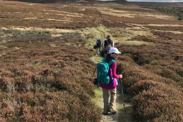 Hikers walking Wainwright's Coast to Coast