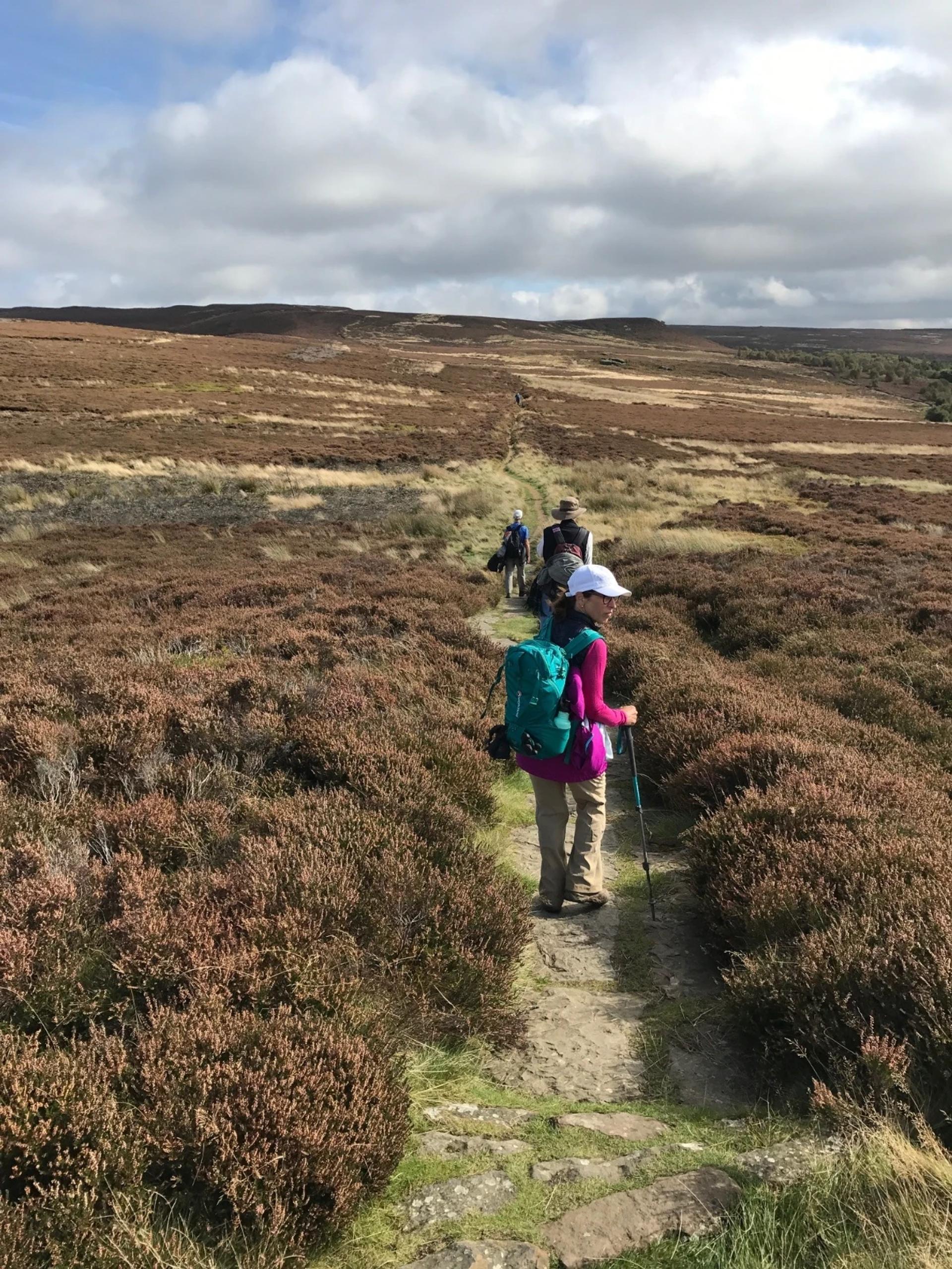 Hikers walking Wainwright's Coast to Coast