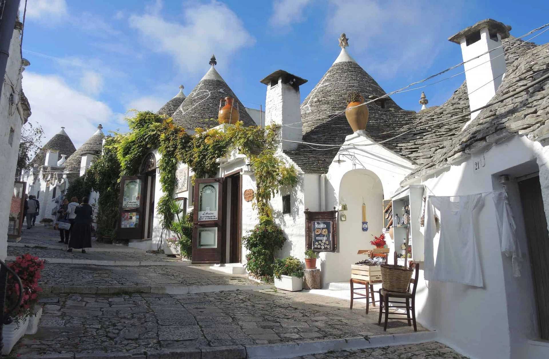 Traditional European shopping street