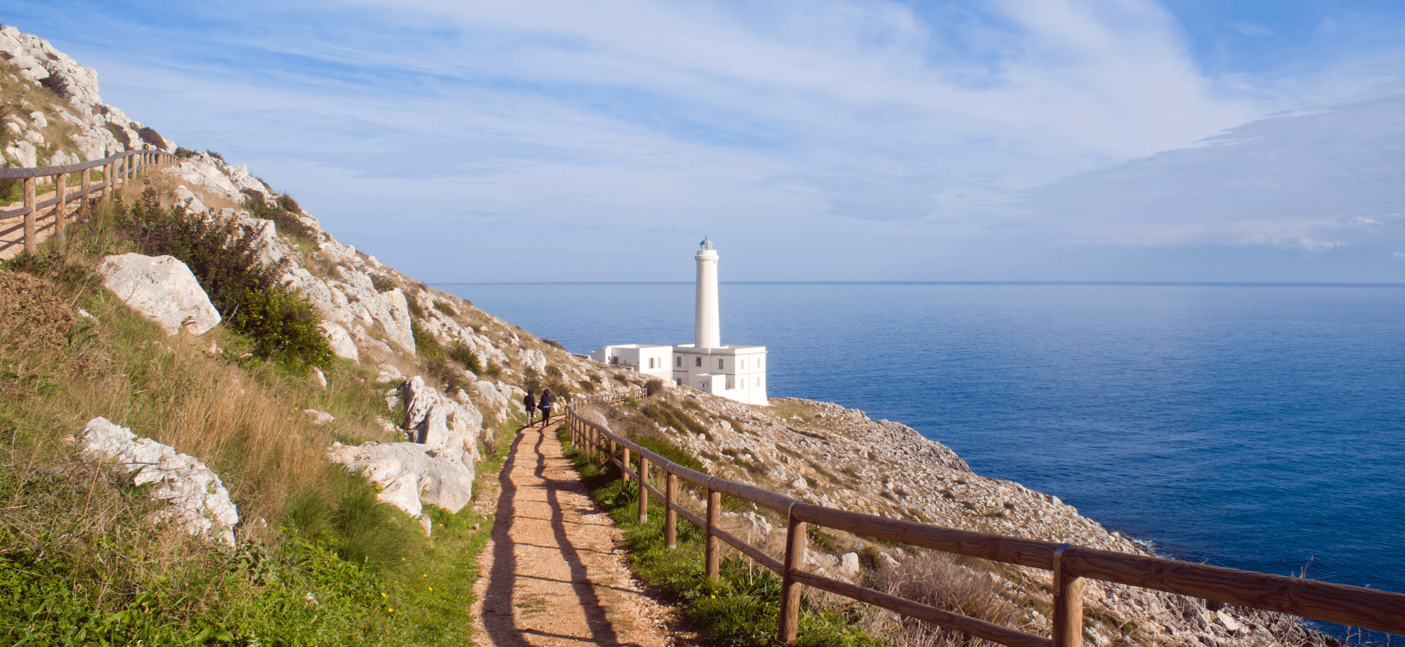 Puglia Coast lighthouse by the sea