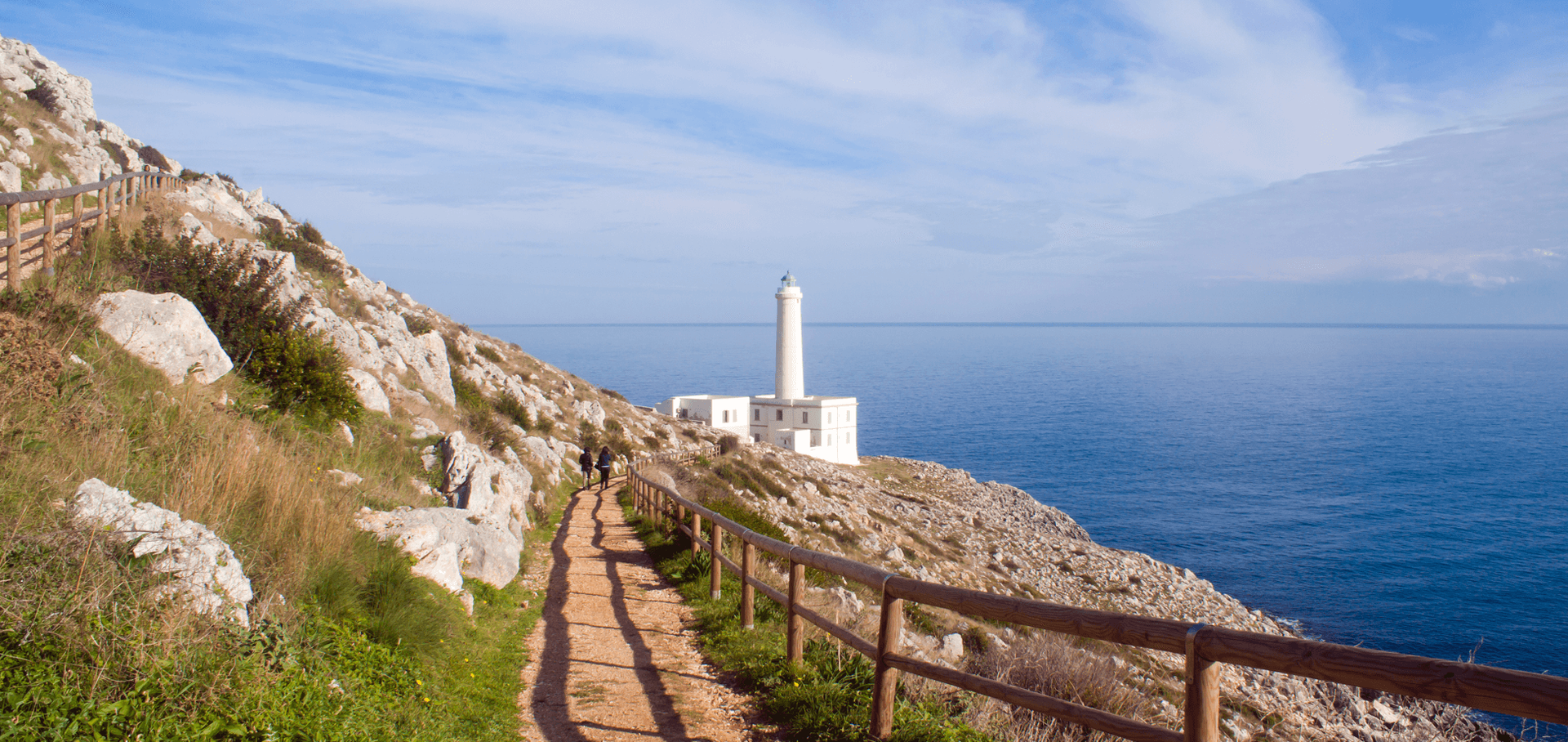 Puglia Coast lighthouse by the sea