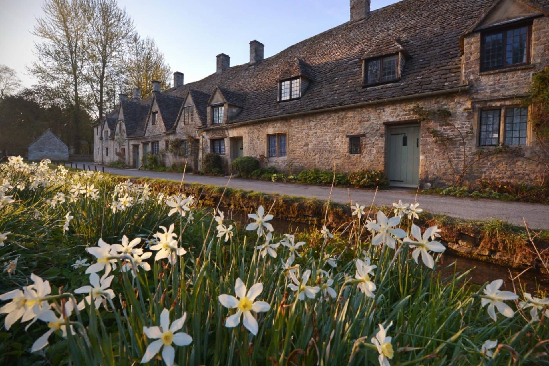 Cotswold village, Gloucestershire in May dawn