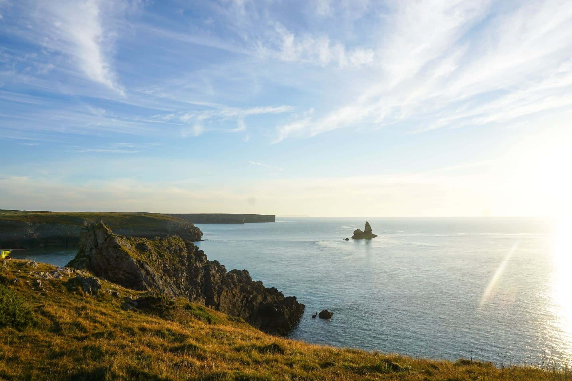 Looking out to sea on the Pembrokeshire Coast Path