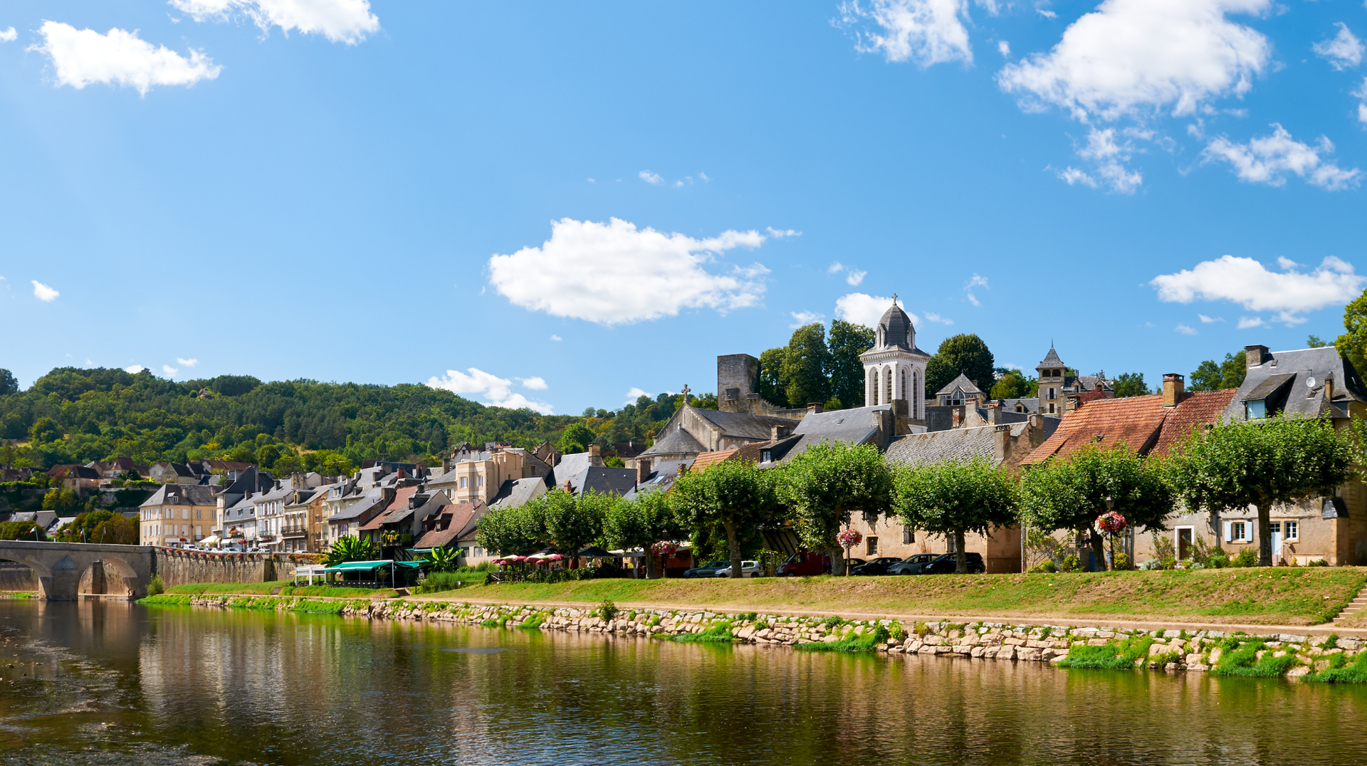 Montignac beside the Vézère River in the Dordogne