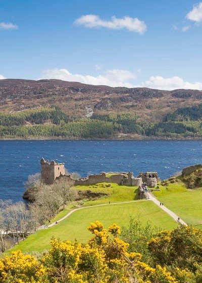 Britain's Favourite Walks: Top 100 Urquhart Castle and Loch Ness beside the village of Drumnadrochit