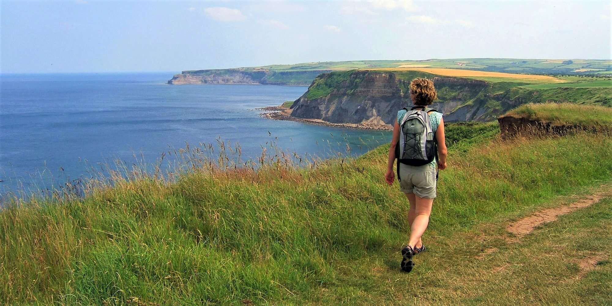 Walking on a coast path