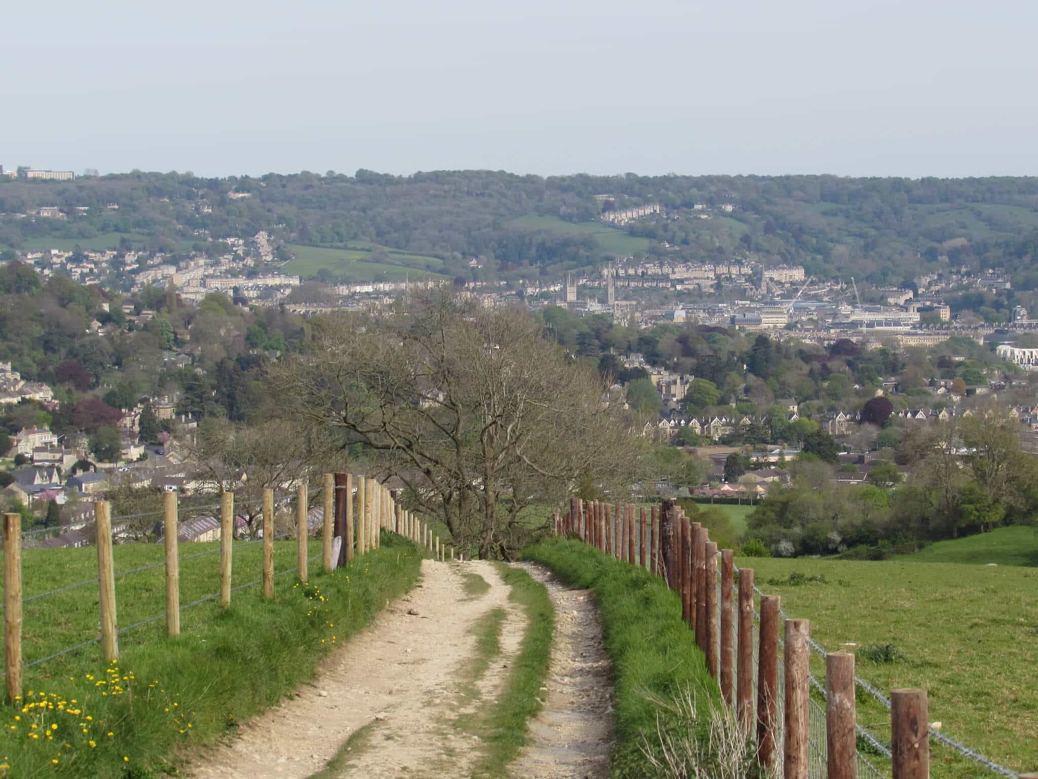 Hiking into Bath on the Cotswold Way