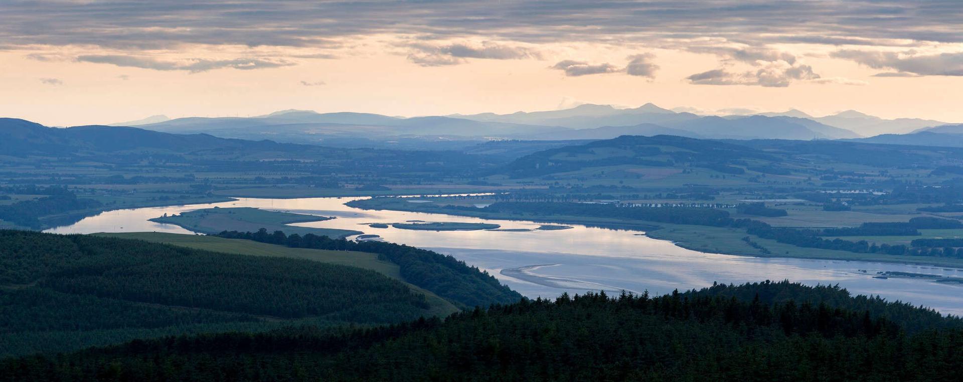 Landscape out toward Tay Estuary Fife Walking Holiday