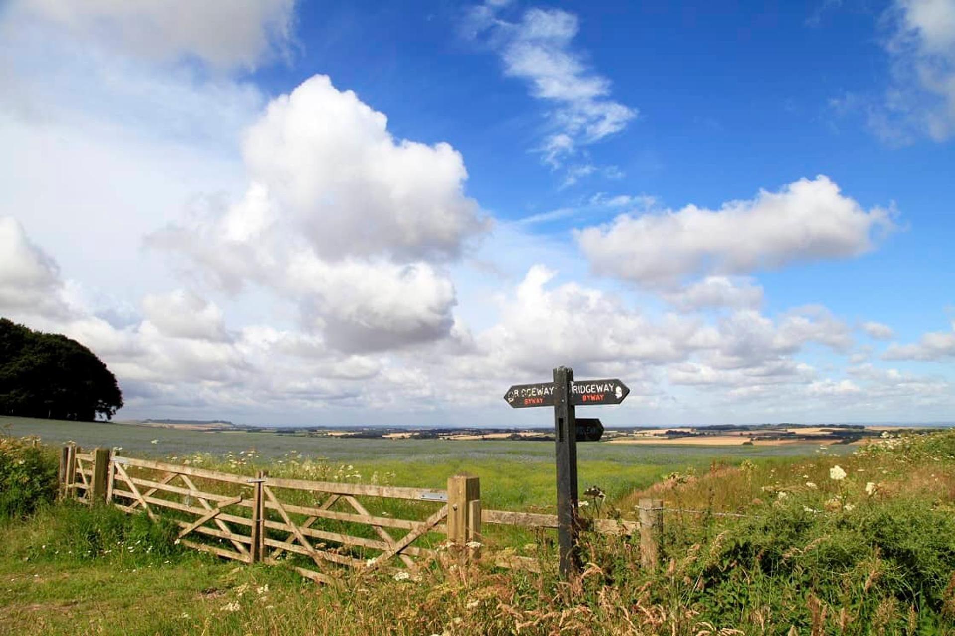 Walking routes along Hackpen Hill