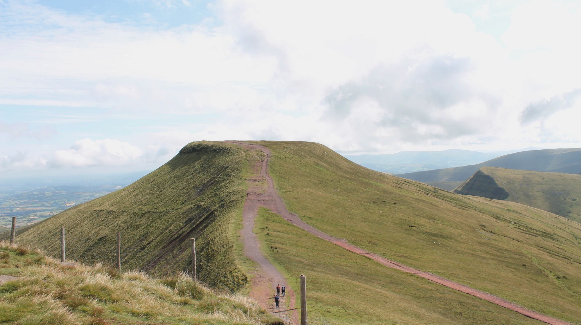 View over mountains in Bannau Brycheiniog (Brecon Beacons), South Wales
