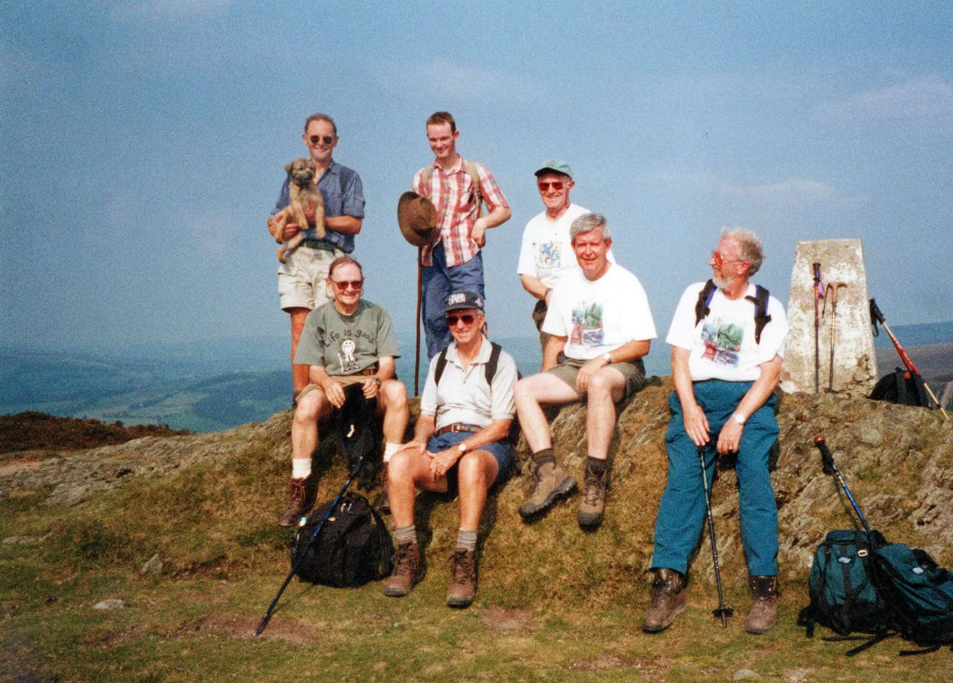 Judy leading one of Celtic Trails' first guided walks, late 1990s