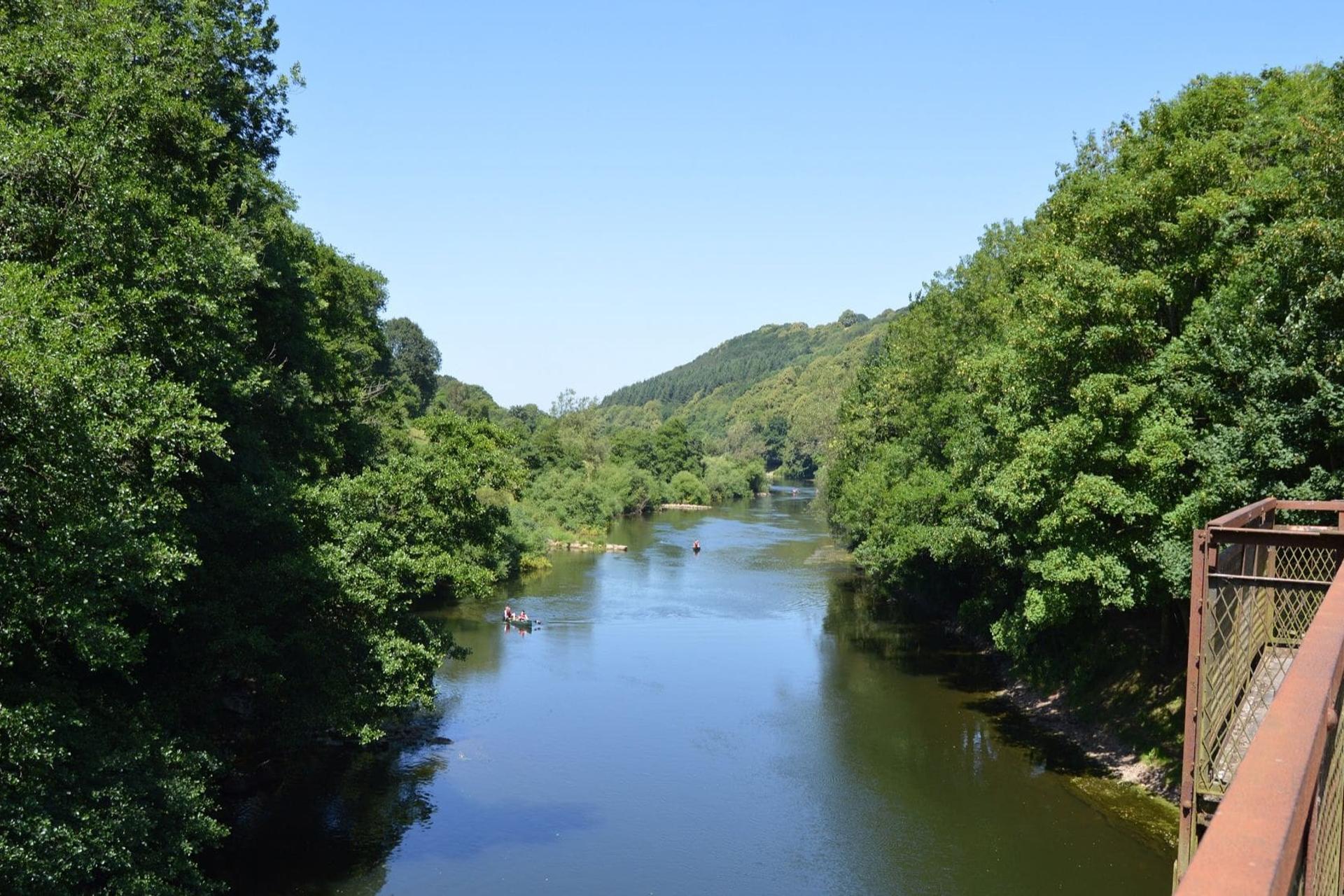 View of the river wye from Penallt Viaduct